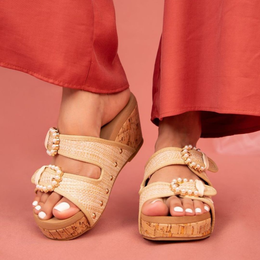 Brianna Pearl Wedge Platform