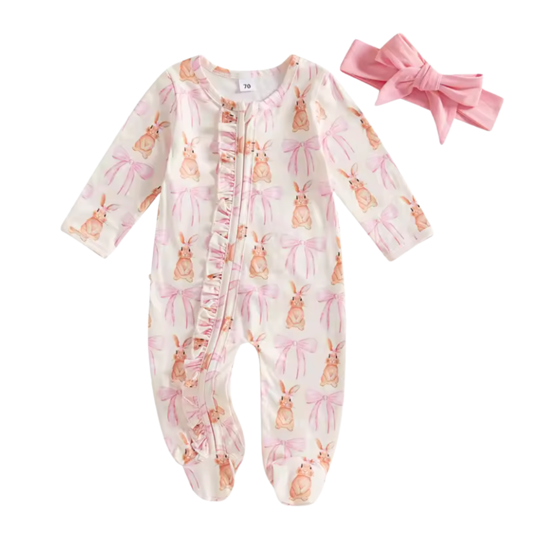 Pink Bow Bunny Sleeper