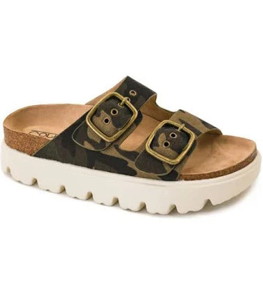 Hey Girl by Corky's-Rumor Has It Camo Slide on Sandals