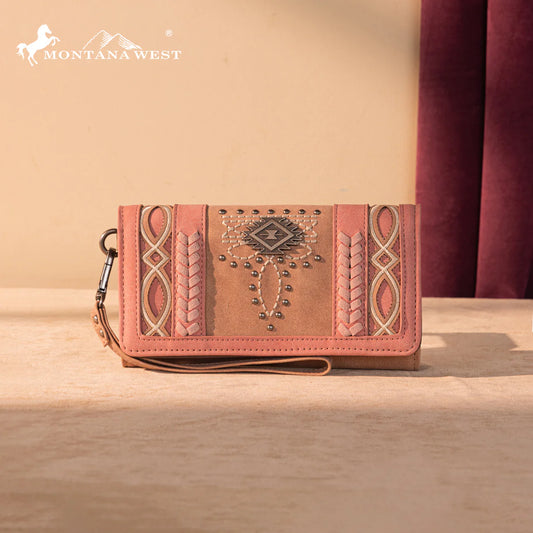 Montana West Cut-Out Embroidered Wallet