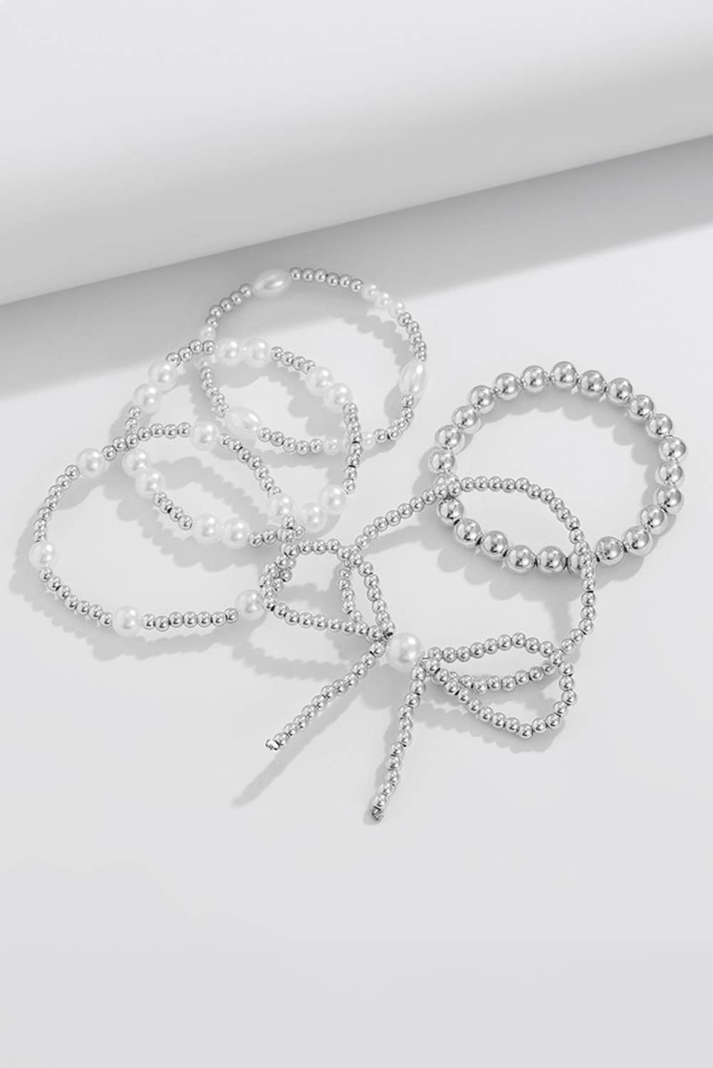 LDC Bow & Pearl Bracelet Set
