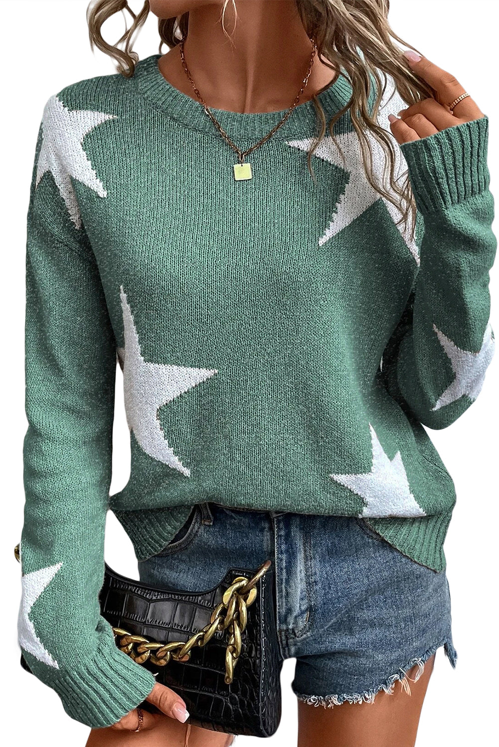 Baby I’m A Star Drop Shoulder Knit Sweater