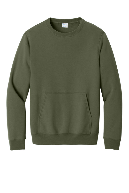 Fleece Crewneck Pocket Sweatshirt