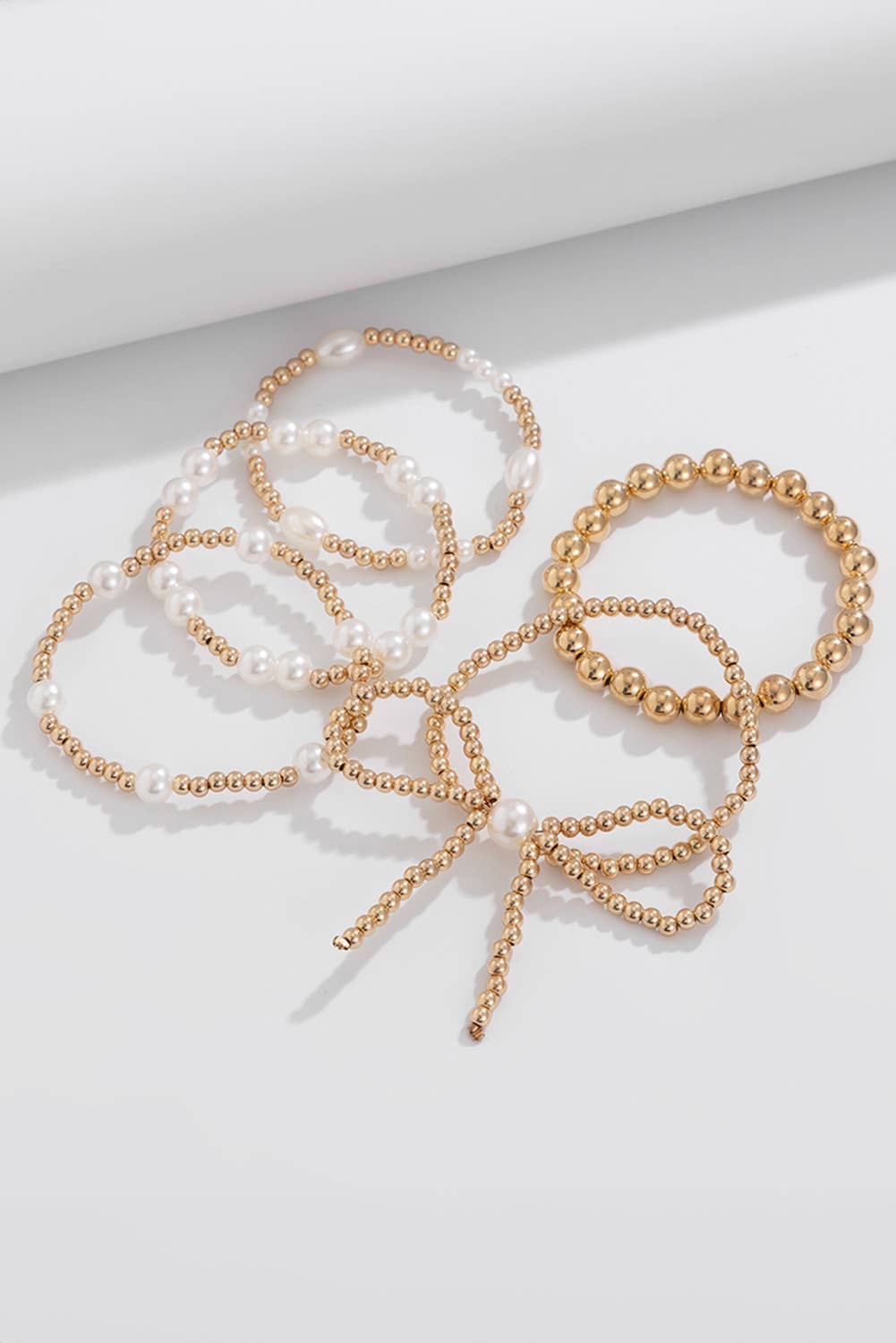LDC Bow & Pearl Bracelet Set