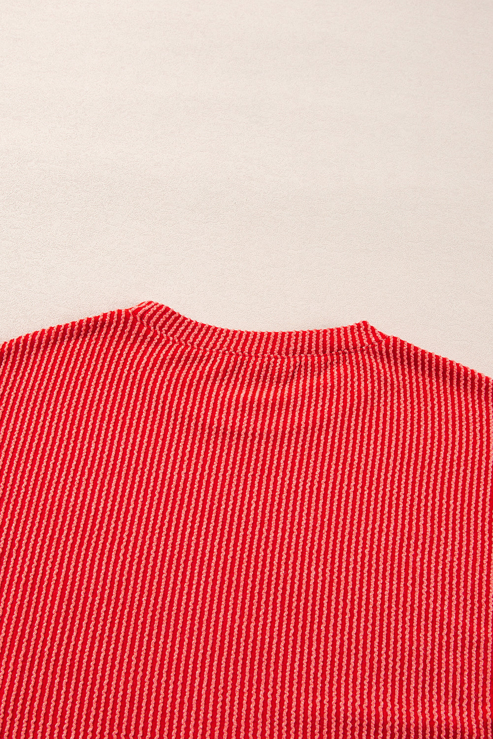 Racing Red Corded MERRY Long Sleeve Top and Shorts Pajama Set