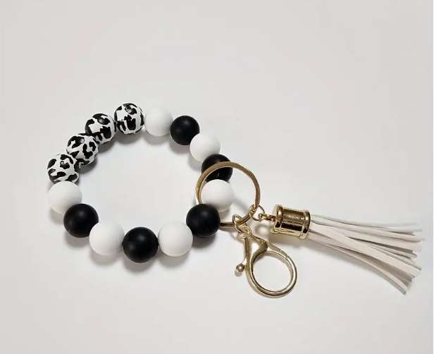 Beaded Keychain with Tassel