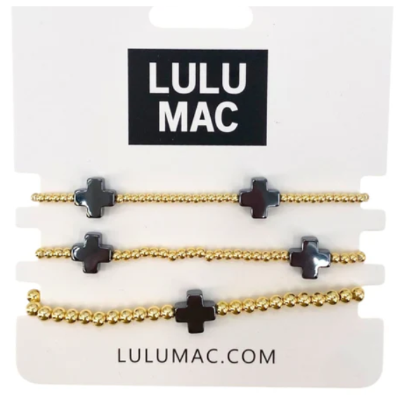 LuLu Mac Beaded Cross Bracelet Sets