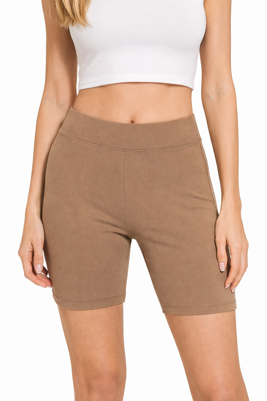 Soft Mocha Basic Bike Shorts