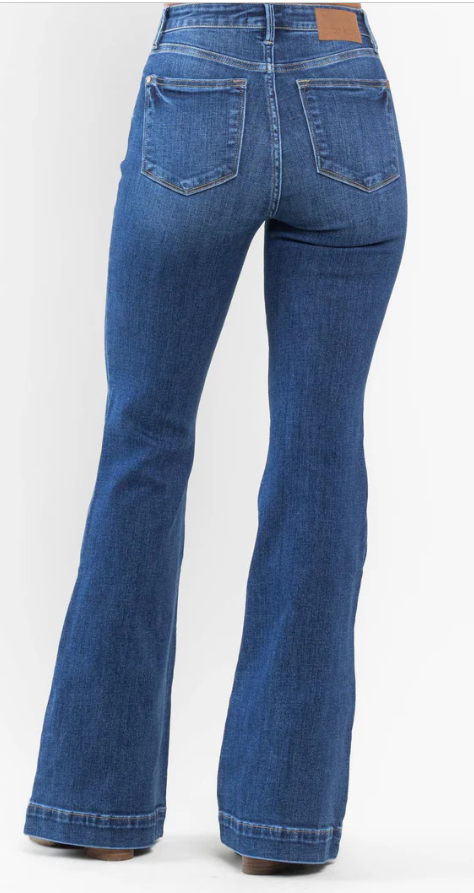 Judy Blue High-Rise Wide Hem Flare Jeans