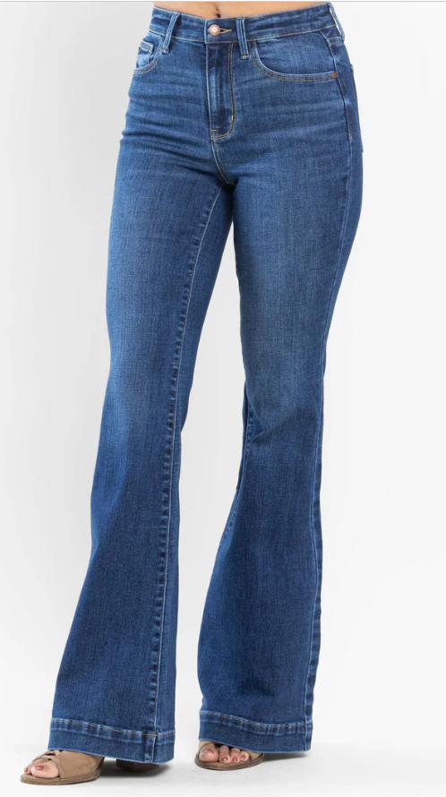 Judy Blue High-Rise Wide Hem Flare Jeans