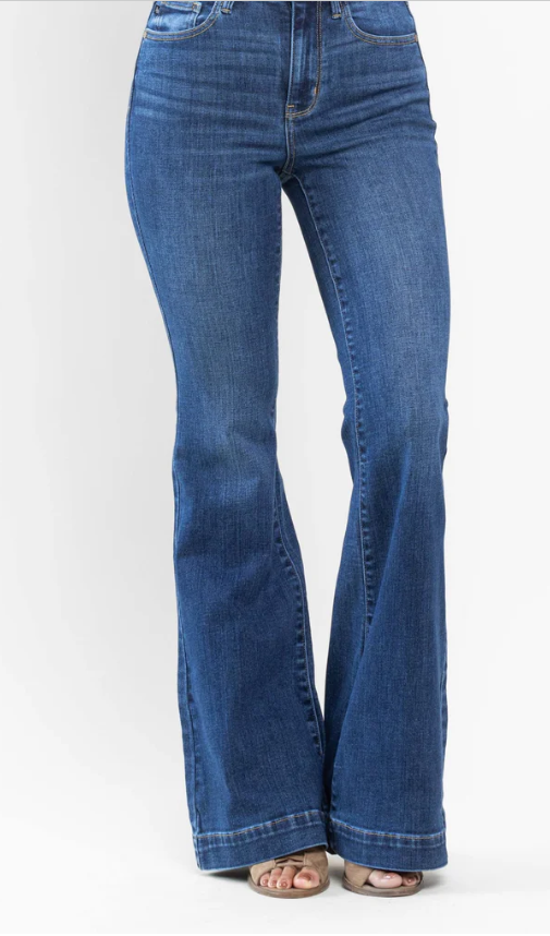 Judy Blue High-Rise Wide Hem Flare Jeans