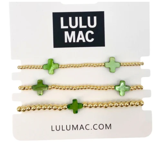 LuLu Mac Beaded Cross Bracelet Sets