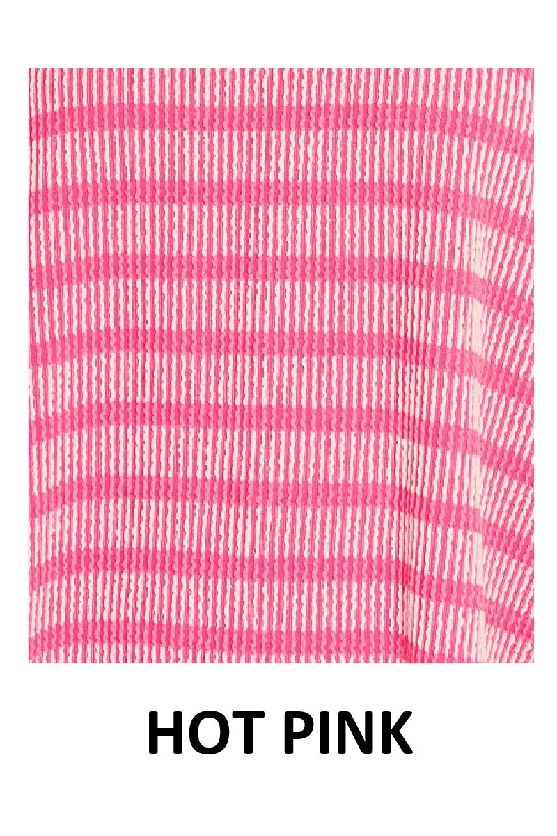 Zenana Raised Rib Striped Top