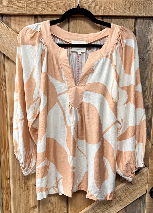 Umgee Leaf Printed Blouse
