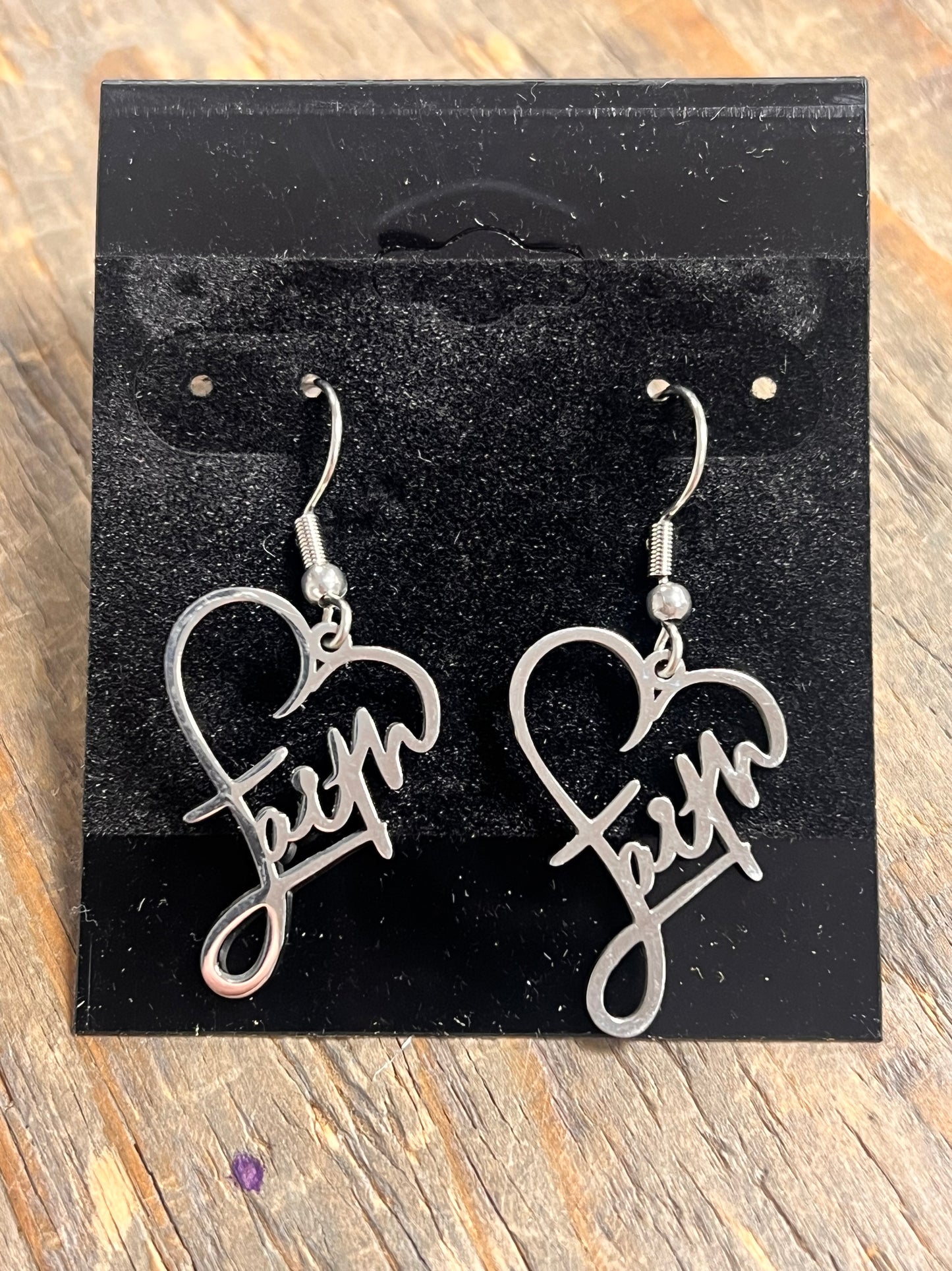 Faith Heart Earrings