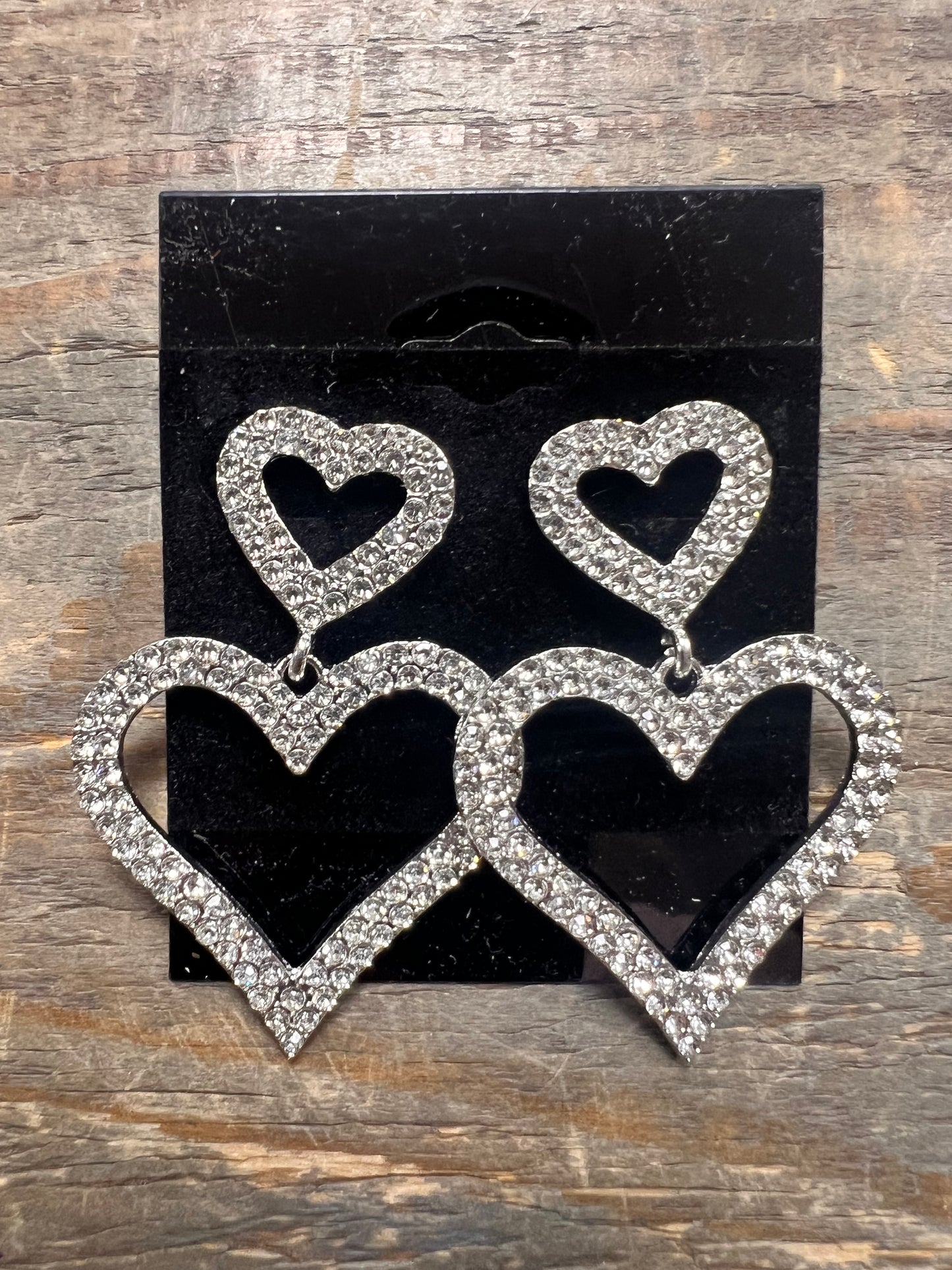 Double Rhinestone Hearts