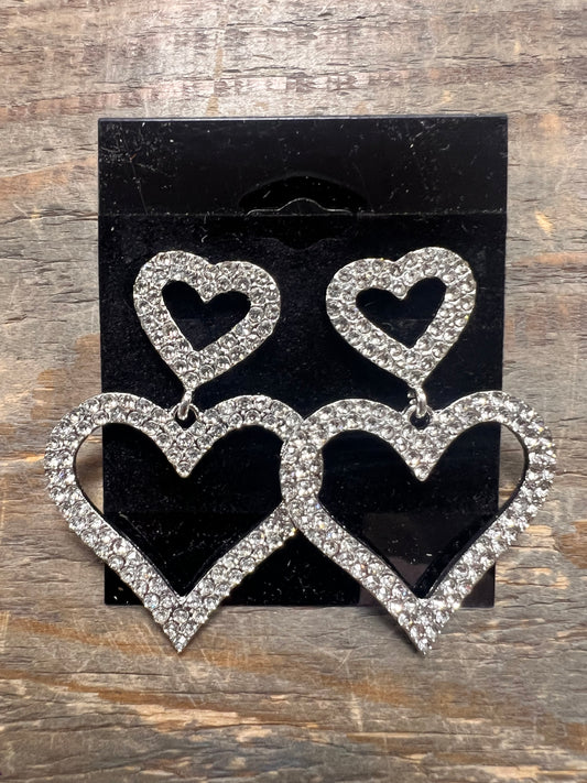 Double Rhinestone Hearts