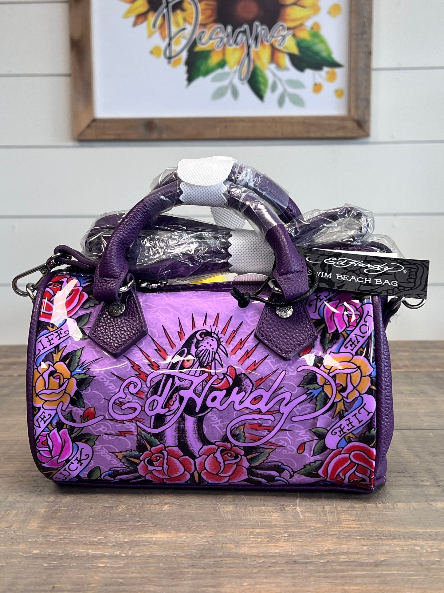 Ed Hardy Clear Tote Bags With Iconic Graphics