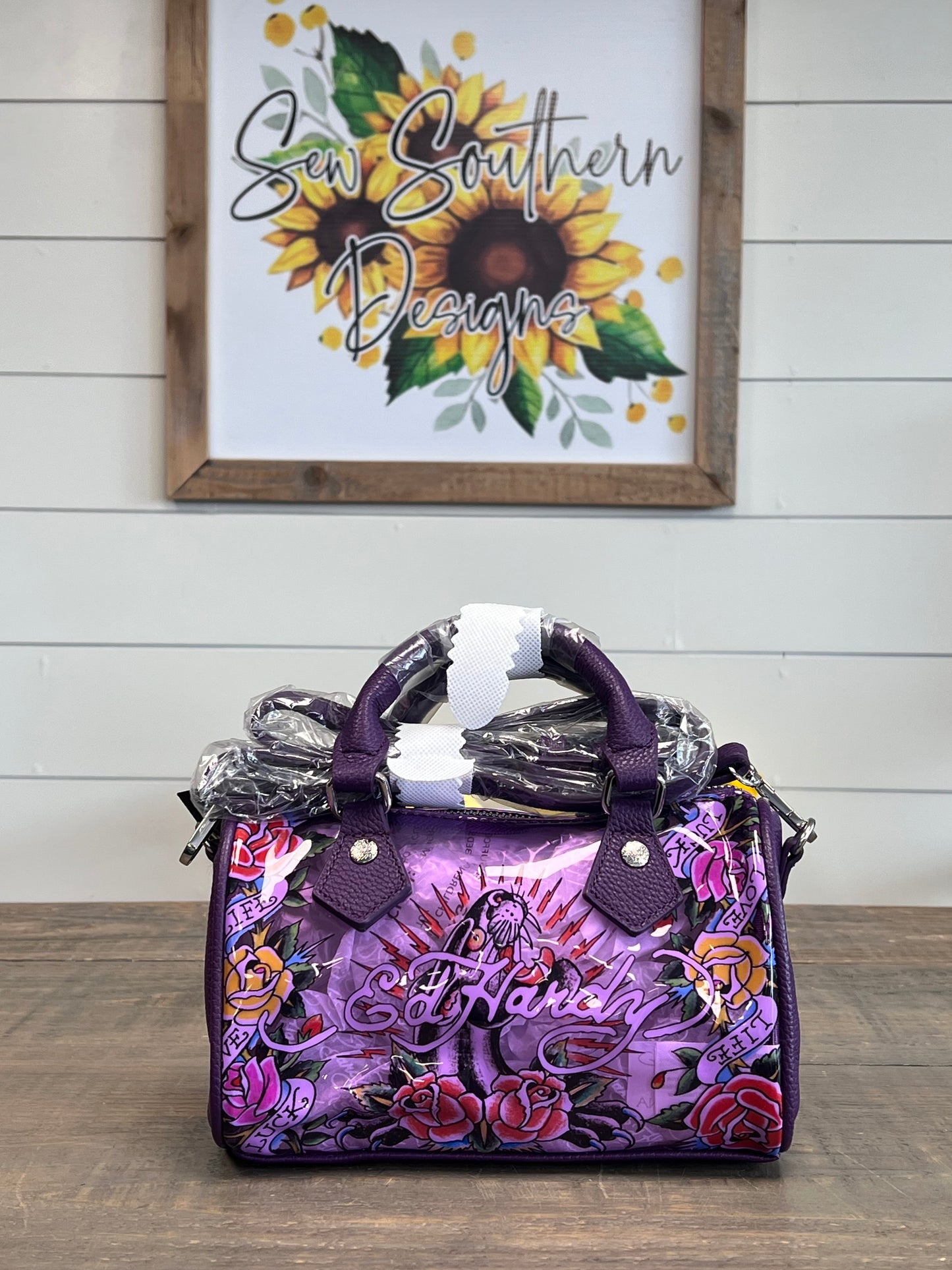 Ed Hardy Clear Tote Bags With Iconic Graphics