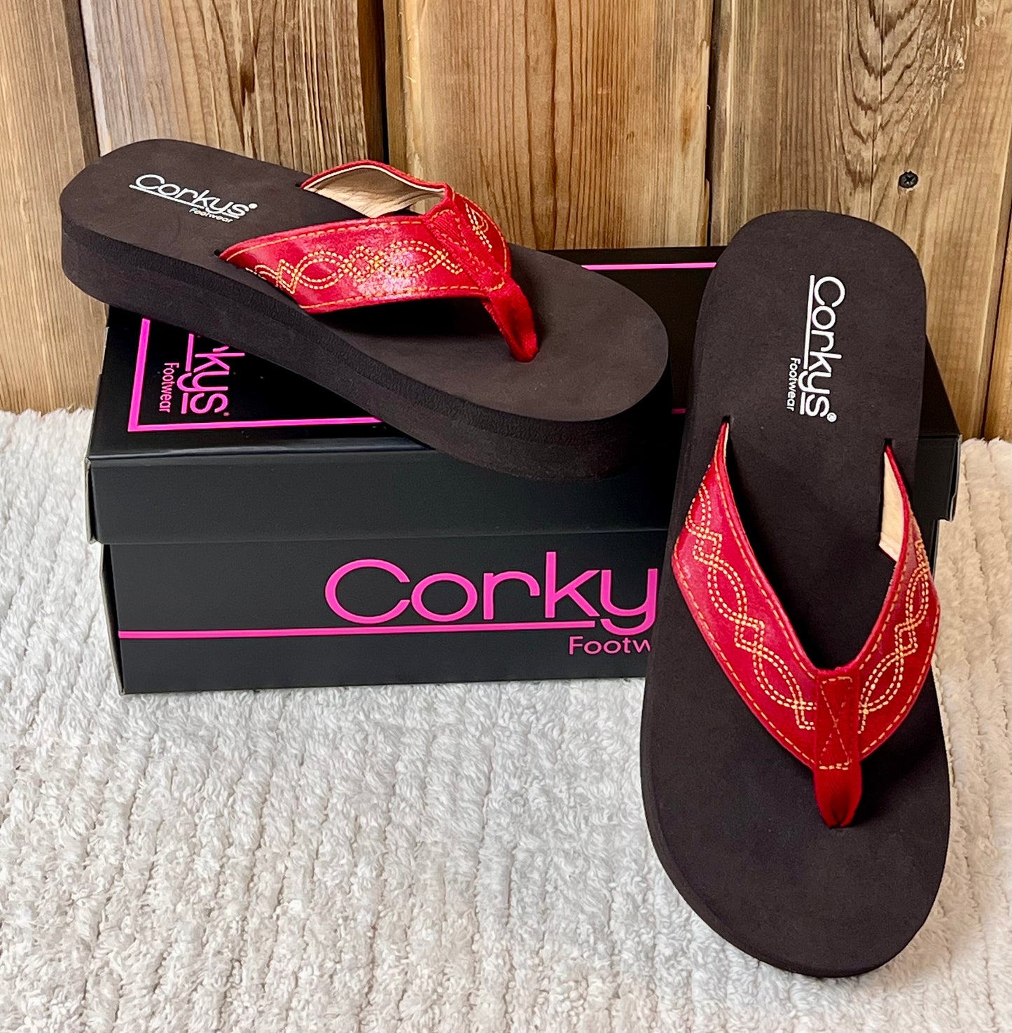Corky's Overboard Flip-Flop in Red