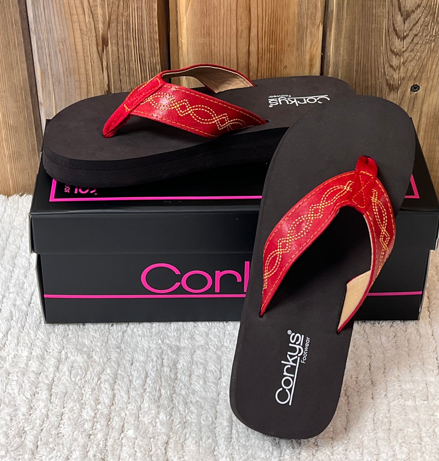 Corky's Overboard Flip-Flop in Red