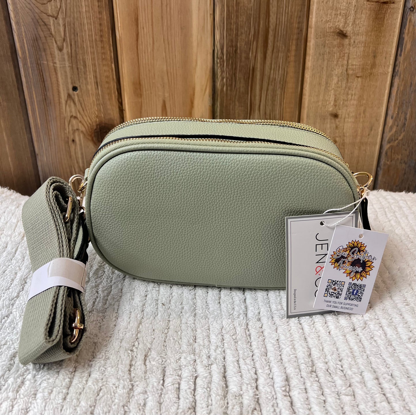 Jen & Co. Sky Dual Zip Crossbody