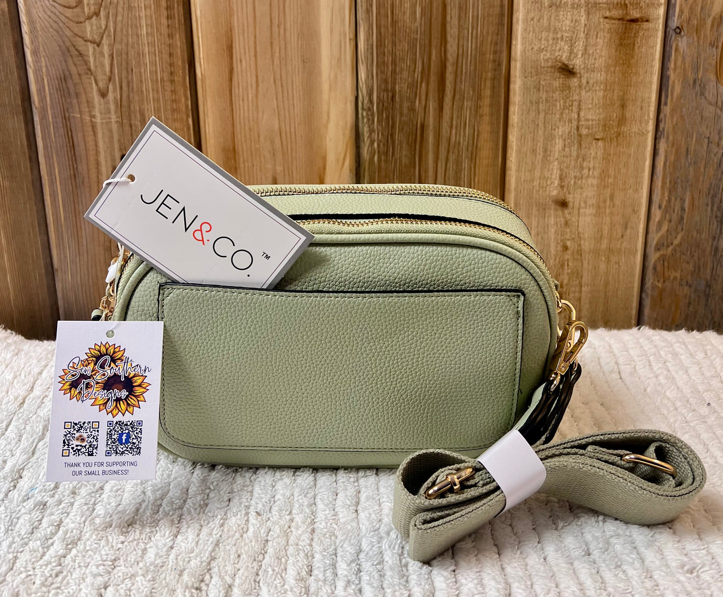 Jen & Co. Sky Dual Zip Crossbody