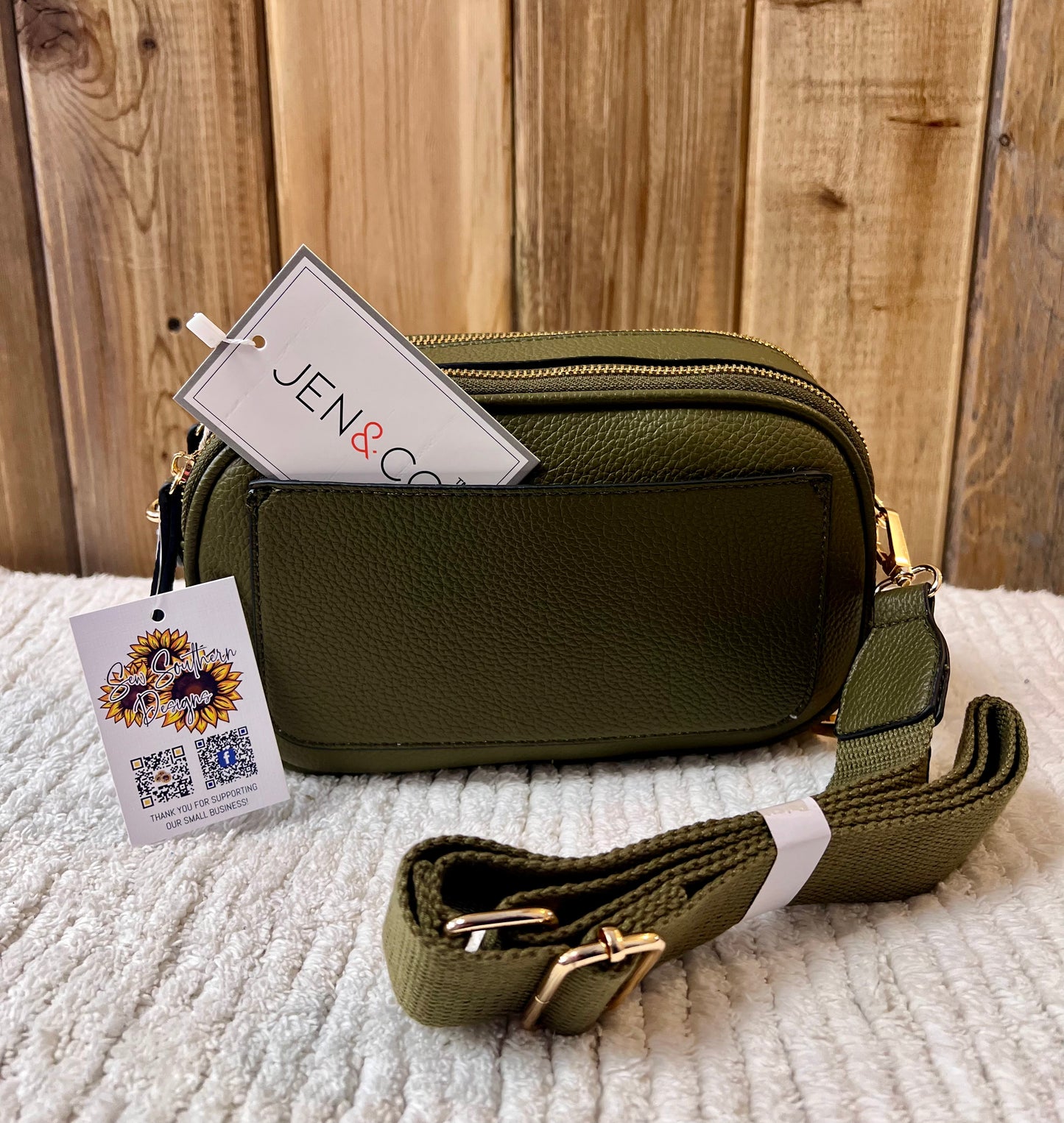 Jen & Co. Sky Dual Zip Crossbody