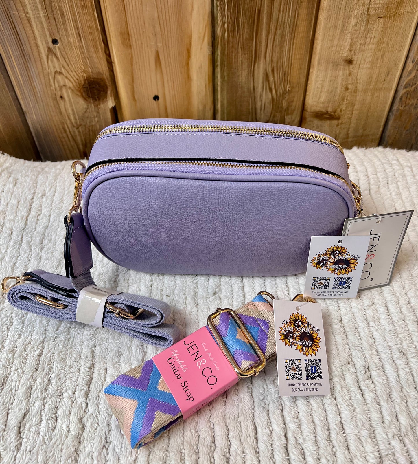 Jen & Co. Sky Dual Zip Crossbody