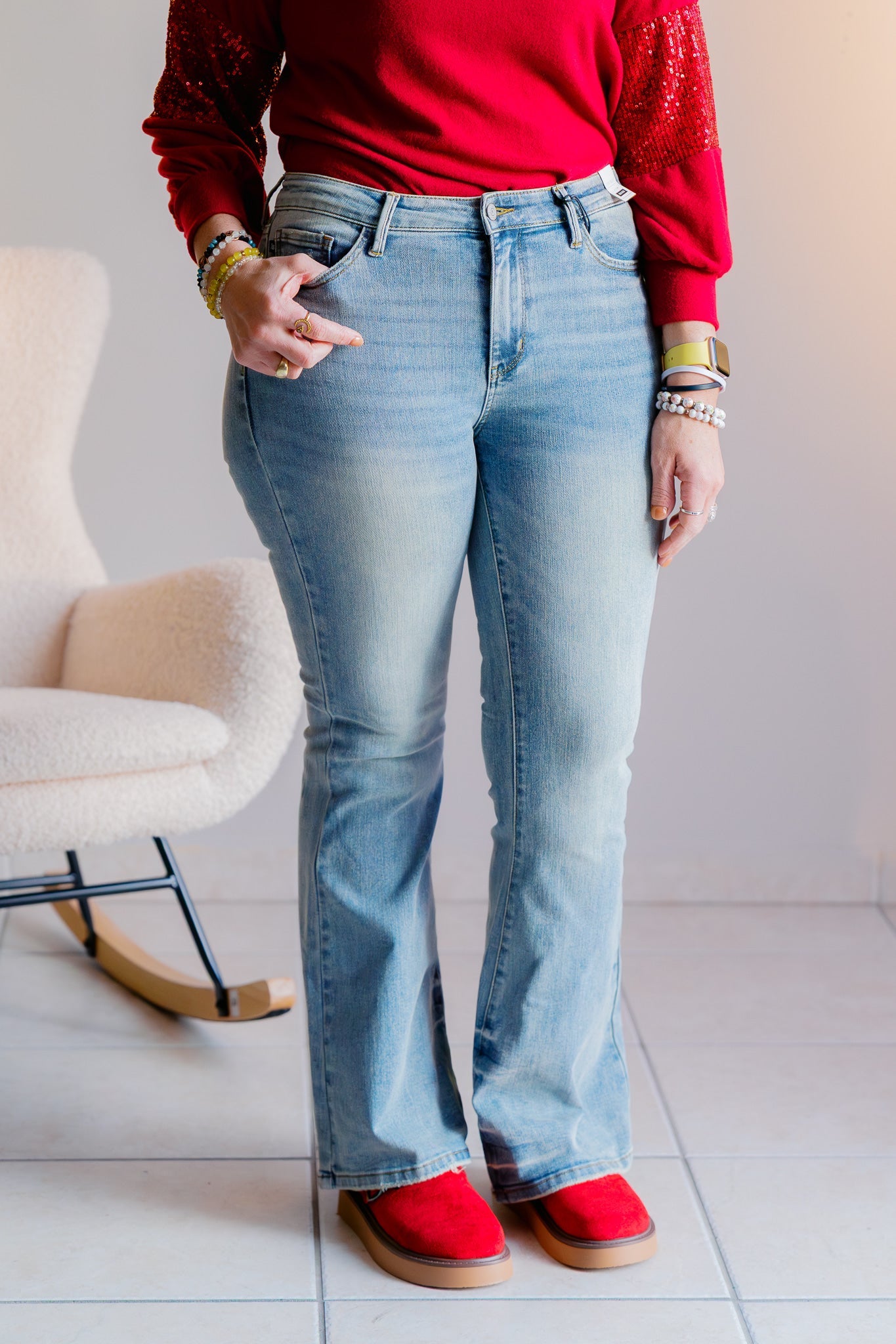 Snowy Pines Judy Blue Flares