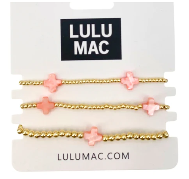 LuLu Mac Beaded Cross Bracelet Sets