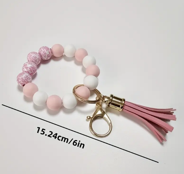 Beaded Keychain with Tassel