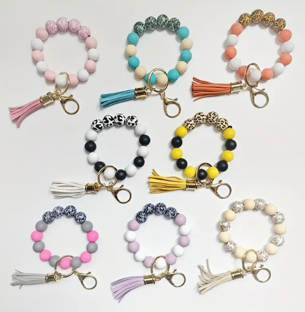 Beaded Keychain with Tassel