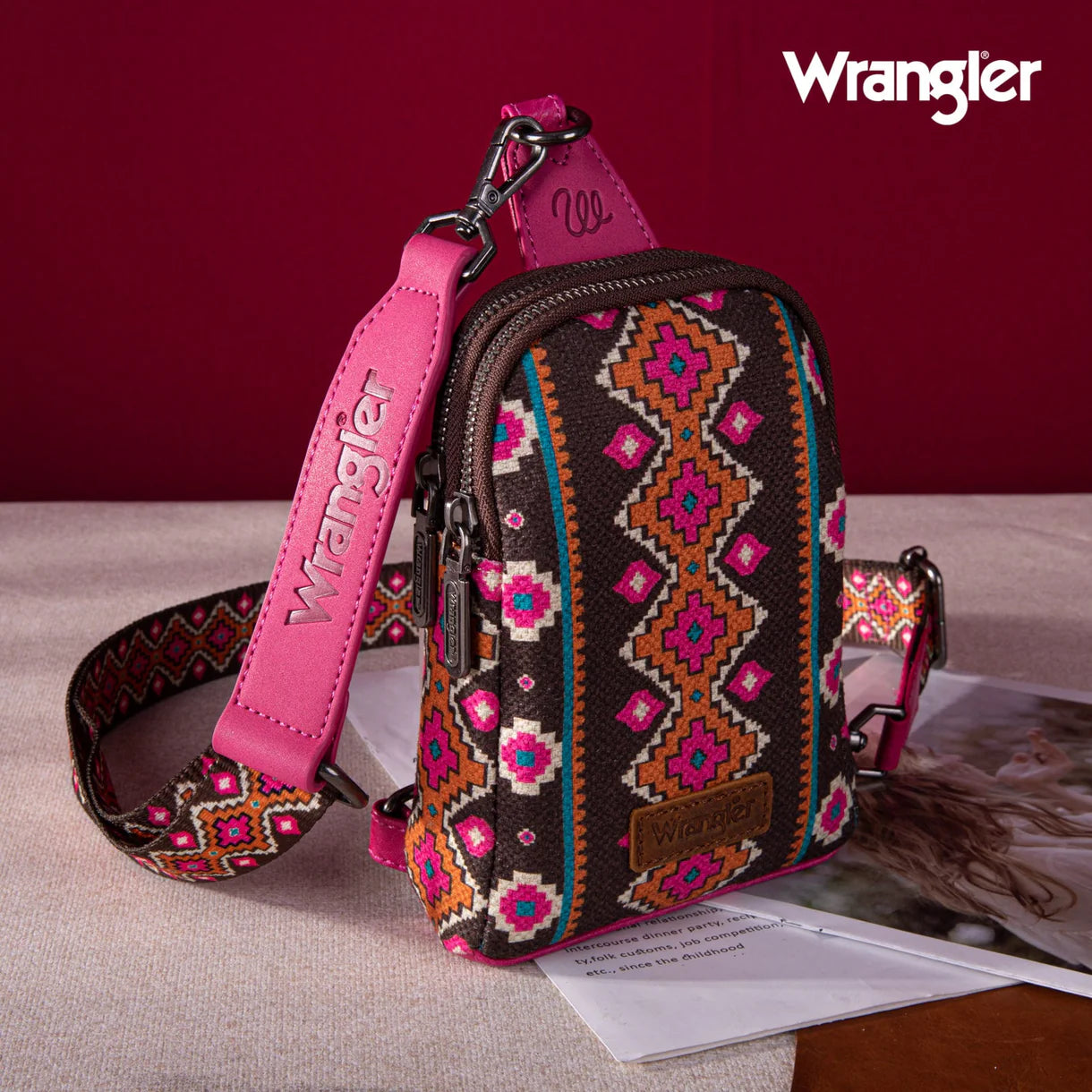 Wrangler Aztec Print Crossbody Sling