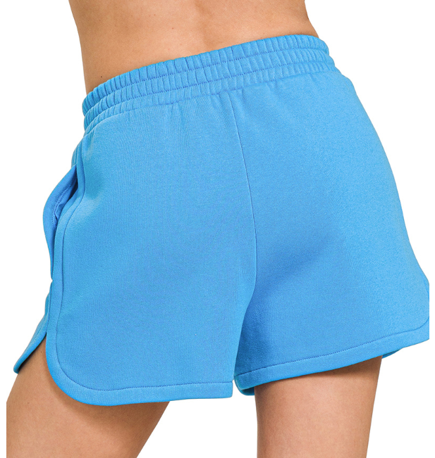 Zenana Fleece Dolphin Shorts