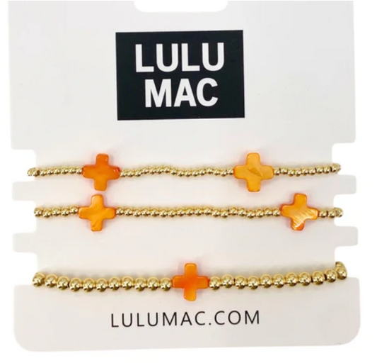 LuLu Mac Beaded Cross Bracelet Sets