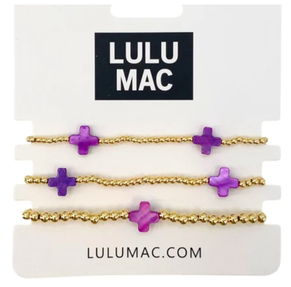 LuLu Mac Beaded Cross Bracelet Sets