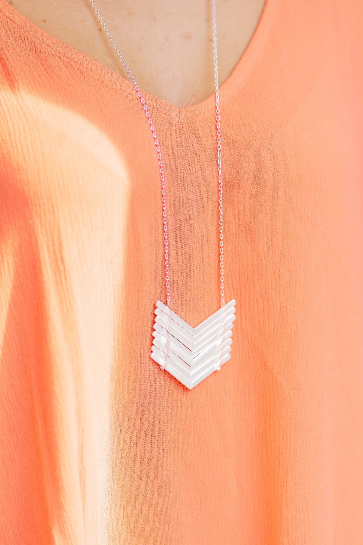 Pair Me Up - Chevron Necklace & Earring Set