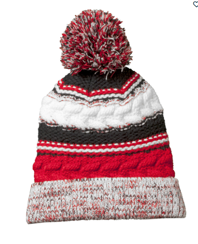 School Spirit Team Pom Pom Beanies