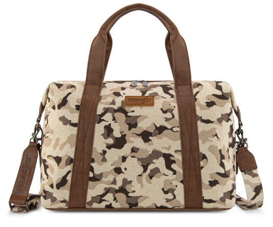 Wrangler Camo Print Duffle Bag & Shoulder Tote
