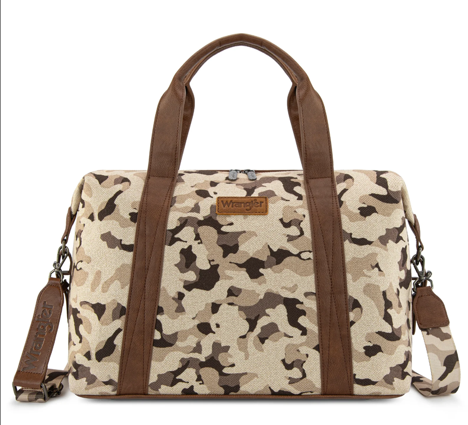 Wrangler Camo Print Duffle Bag & Shoulder Tote