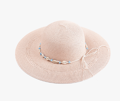 Jen & Co. Agatha Straw Hat w/ Seashell Band