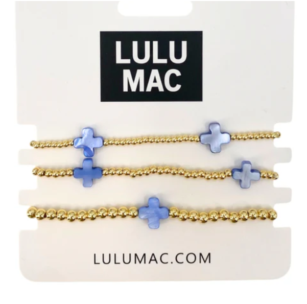LuLu Mac Beaded Cross Bracelet Sets
