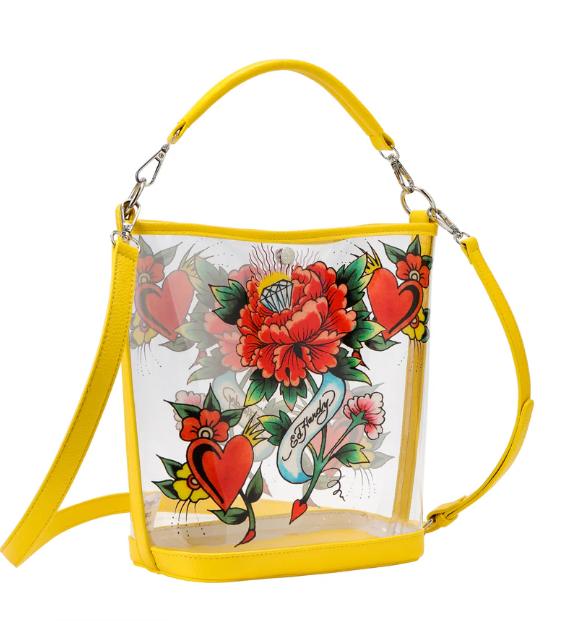 Ed Hardy Clear Tote Bags With Iconic Graphics