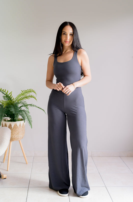 Soft Earth Charcoal Jumpsuit