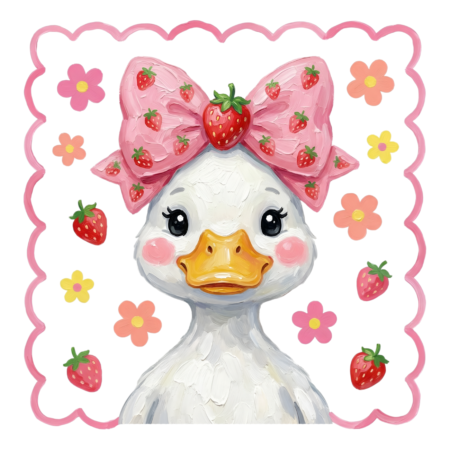 Strawberry Goose DTF Print