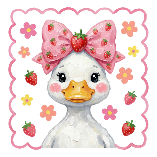 Strawberry Goose DTF Print