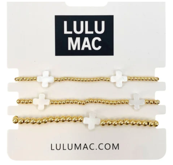 LuLu Mac Beaded Cross Bracelet Sets