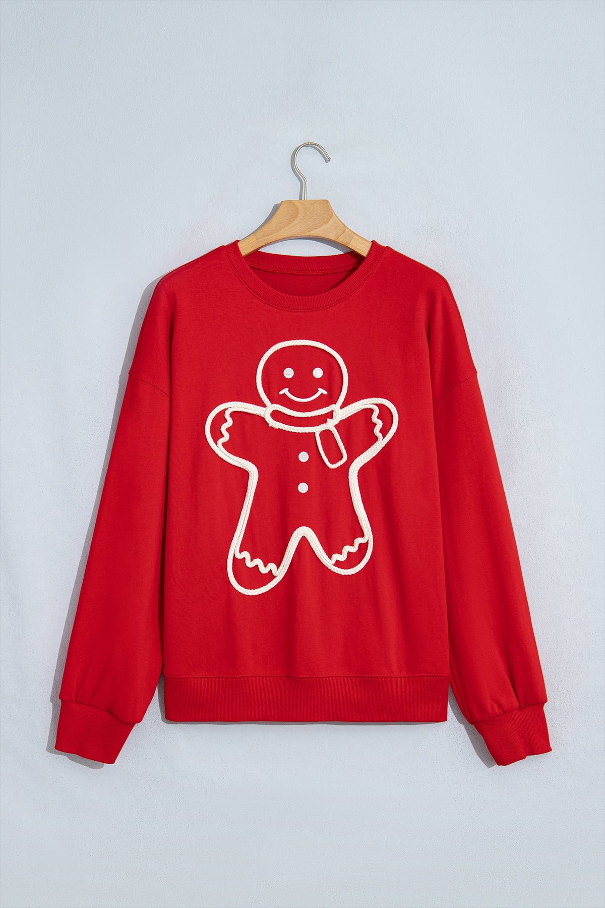 Christmas Gingerbread Embroidered Sweatshirt