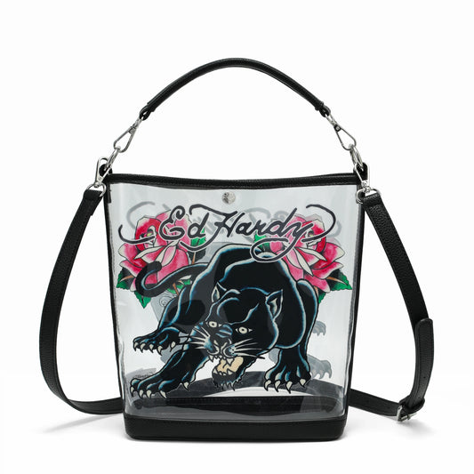 Ed Hardy Clear Bucket Bag